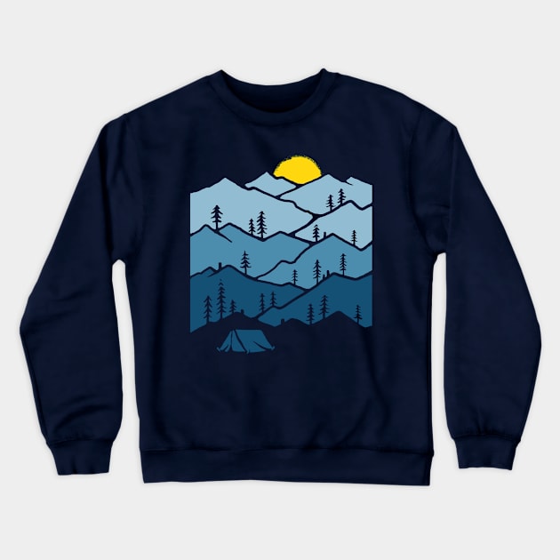 Mountain Zen Crewneck Sweatshirt by machmigo